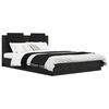 vidaXL Bedframe met Hoofdeinde Zwart Eiken 150 x 200 cm Bewerkt hout