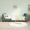 vidaXL Bedframe voor kinderen met hoofdbord Zeegroen 80 x 200 cm