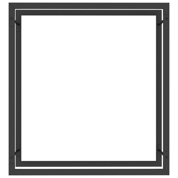 vidaXL Haardhoutrek 80x28x86 cm staal matzwart