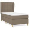 vidaXL Boxspring met matras stof taupe 80x200 cm