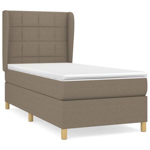 vidaXL Boxspring met matras stof taupe 80x200 cm