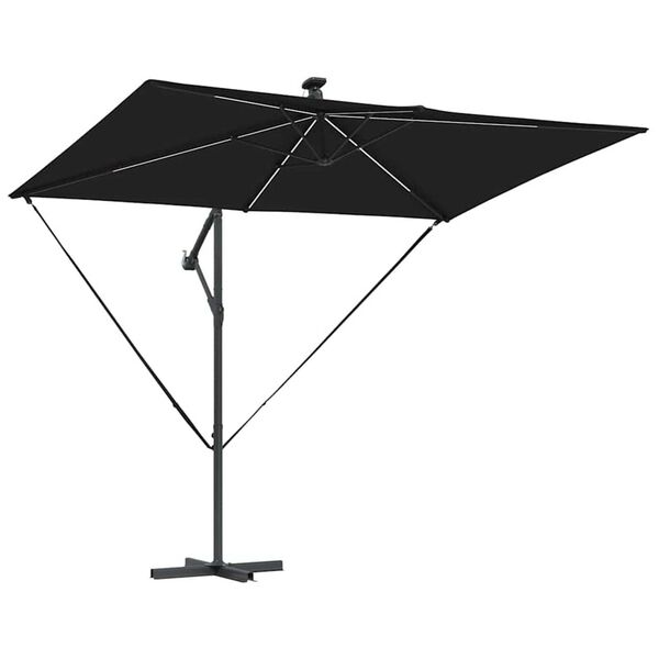 vidaXL Cantilever Banana Parasol Zwart 294 x 200 x 254 cm