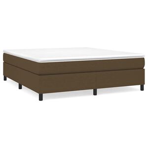 vidaXL Boxspring bed stof donkerbruin 160x200 cm