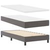 vidaXL Boxspringbed met matras Grijs 100 x 200 cm Kunstleer