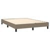 vidaXL Boxspring met matras stof taupe 140x200 cm