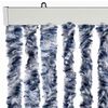 vidaXL Vliegengordijn 56x185 cm chenille blauw, wit en zilver