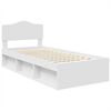 vidaXL Bedframe met hoofdeinde Wit 75 x 190 cm Massief grenenhout