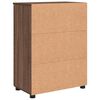 vidaXL Badkamer Kast Bruin Eiken 60 x 35 x 80 cm Bewerkt hout & Metaal