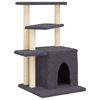 vidaXL Kattenmeubel met sisal krabpalen 83,5 cm donkergrijs