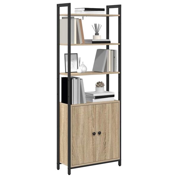 vidaXL Boekenkast Sonoma Eiken 60 x 24 x 161 cm Bewerkt hout