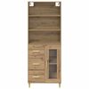 vidaXL Hoge kast Artisan Eiken 69,5 x 34 x 180 cm Bewerkt hout