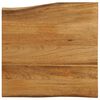 vidaXL Tafelblad met natuurlijke rand 80x80x2,5 cm massief mangohout