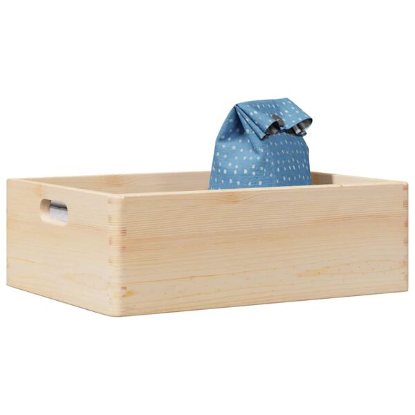 vidaXL Houten kist met handvatten 40x30x13 cm massief grenenhout