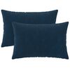vidaXL Kussensloop 2 st HEERLEN Blauw 30 x 50 cm Microfiber Fleece