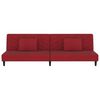 vidaXL Slaapbank 2-zits met 2 kussens fluweel wijnrood