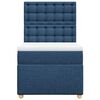 vidaXL Boxspring met matras stof blauw 90x190 cm