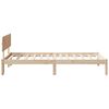 vidaXL Bedframe met hoofdeinde Naturel 90 x 190 cm Massief grenenhout