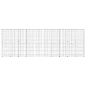 vidaXL Schanskorfmuur met deksels 600x30x200 cm gegalvaniseerd staal