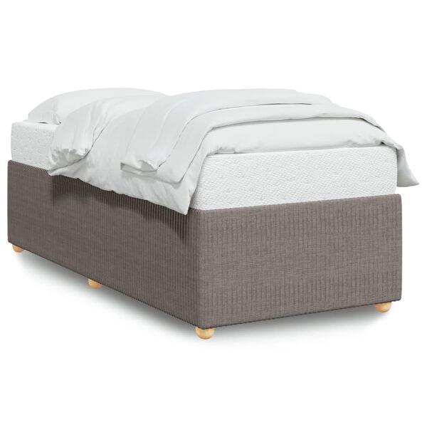 vidaXL Bedframe zonder matras 90x190 cm stof taupe