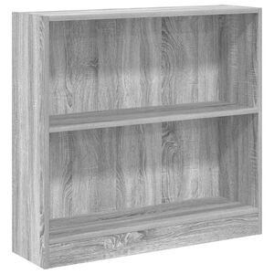 vidaXL Boekenkast 80x24x76 cm bewerkt hout grijs sonoma eikenkleurig
