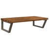 vidaXL Live Edge Wandplank voor Wastafel Natuurlijk en Koffie
