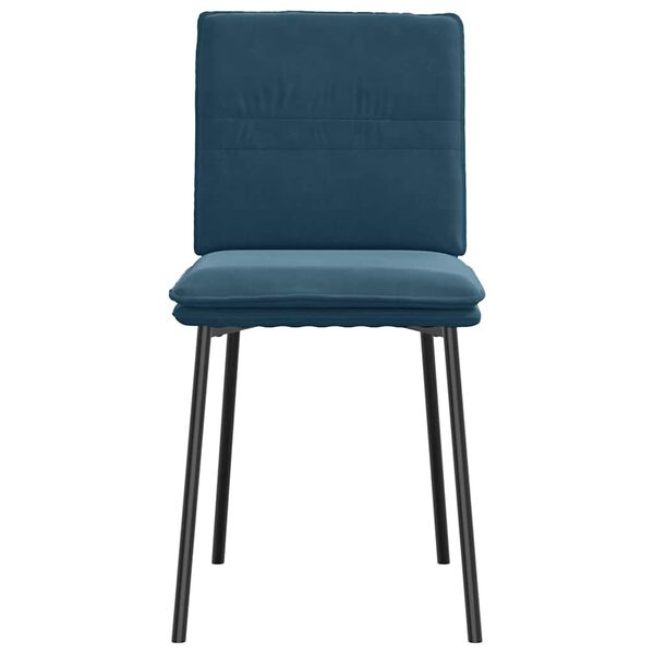 vidaXL Eetkamerstoelen 2 st fluweel blauw