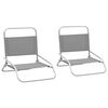 vidaXL Opklapbare stoelen, 2 stuks, grijze stof