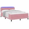 vidaXL Boxspring bed met hoofdeinde Roze 160 x 200 cm Fluweel