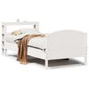 vidaXL Bedframe zonder matras massief grenenhout wit 75x190 cm