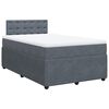 vidaXL Boxspring met matras fluweel donkergrijs 120x190 cm