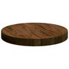 vidaXL Tafelblad Lichtbruin Ø 40 x 4 cm Massief eikenhout