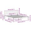 vidaXL Bedframe Wit en lichtgrijs 150 x 200 cm Massief grenenhout