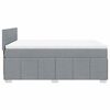 vidaXL Boxspring met matras stof lichtgrijs 140x200 cm