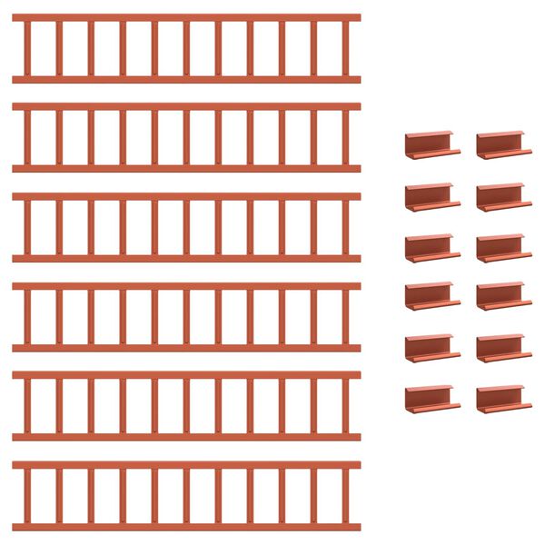 vidaXL Dak sneeuwbeugel Rood 600 x 2,5 x 20 cm Staal