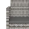 vidaXL 3-delige Loungeset met kussens poly rattan grijs