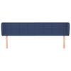 vidaXL Hoofdbord met randen 183x23x78/88 cm stof blauw
