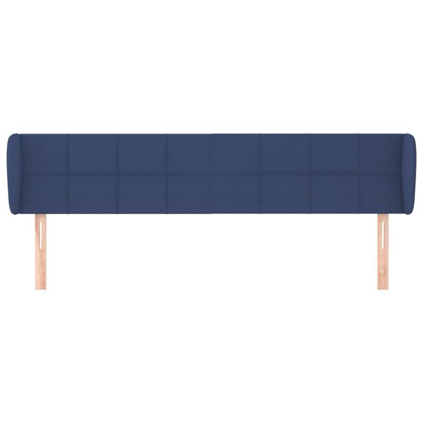 vidaXL Hoofdbord met randen 183x23x78/88 cm stof blauw