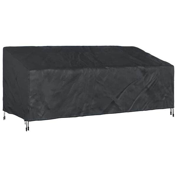 vidaXL Tuinbankhoes Zwart 220 x 100 x 89 cm 420D Oxford Stof