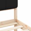 vidaXL Bedframe met Gevoerd Hoofdgedeelte Zwart 75 x 190 cm
