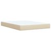 vidaXL Boxspring met matras stof cr&egrave;mekleurig 140x190 cm
