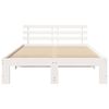 vidaXL Bedframe met hoofdeinde Wit 135 x 190 cm Massief grenenhout