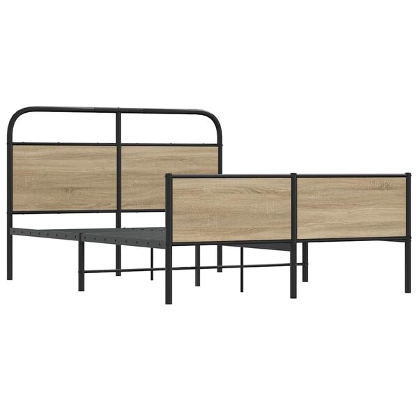 vidaXL Bedframe zonder matras bewerkt hout sonoma eikenkleur 140x190cm