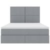 vidaXL Opslag bed met matras Lichtgrijs 140 x 200 cm Polyester