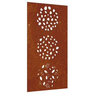 vidaXL Wanddecoratie tuin bladontwerp 105x55 cm cortenstaal