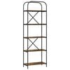 vidaXL Boekenkast 5-laags 60 x 30 x 183 cm Bewerkt hout Gerookt eiken
