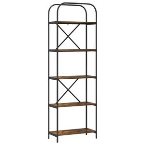 vidaXL Boekenkast 5-laags 60 x 30 x 183 cm Bewerkt hout Gerookt eiken