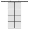 vidaXL Schuifdeur met beslag 102,5x205 cm ESG-glas en aluminium