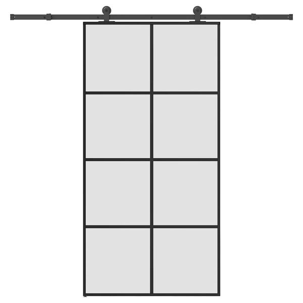 vidaXL Schuifdeur met beslag 102,5x205 cm ESG-glas en aluminium