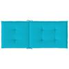 vidaXL Stoelkussens 2 st hoge rug stof turquoise