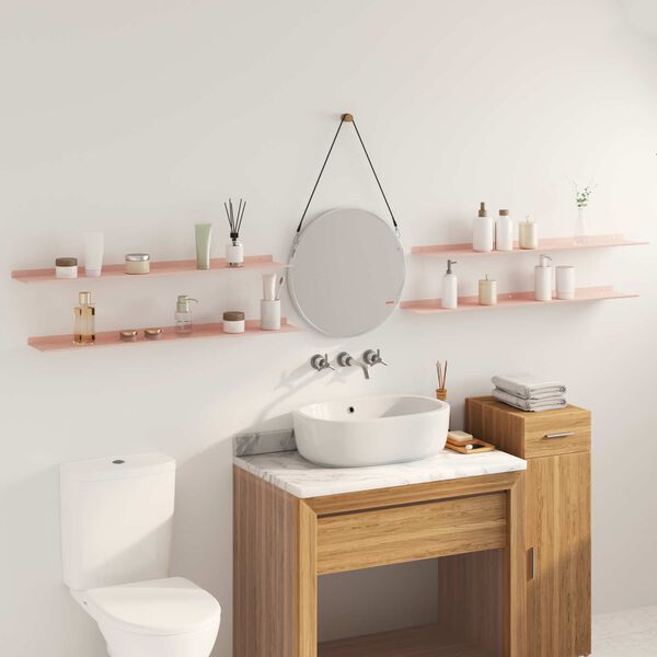 vidaXL Drijvende plank 4 pcs Roze 100 x 18 x 2,5 cm Staal